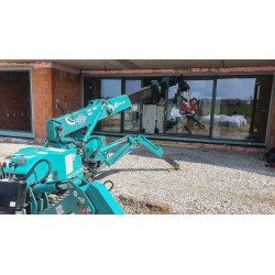 Mini žeriav a vákuová prísavka