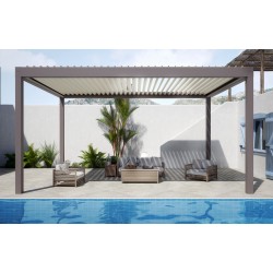 bioklimatická pergola s naklápajúcimi lamelami